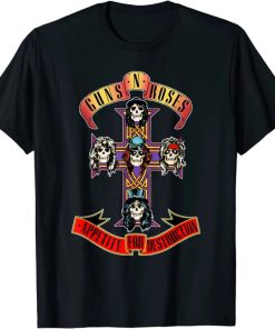 guns n' roses official cross t shirt AA