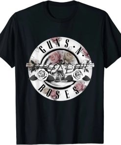 guns n' roses official floral bullet t shirt AA