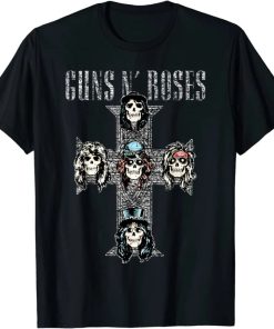 guns n' roses official vintage cross t shirt t shirt AA