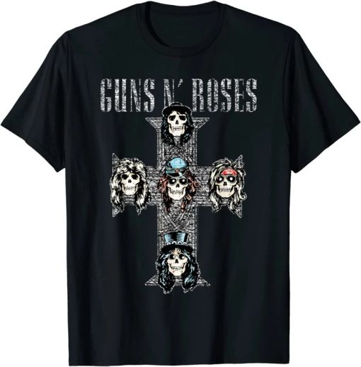 guns n' roses official vintage cross t shirt t shirt AA