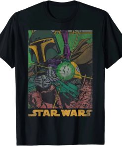 star wars boba fett vintage comic book t shirt AA