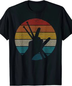 vintage drummer drum sticks rock 038 roll hand horns gift t shirt AA