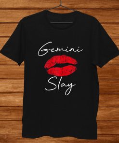 Gemini Slay Red Lips Costume Birthday Shirt AA