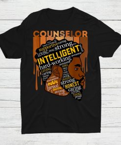 School Counselor Black Men Beards Love Melanin Shirt AA