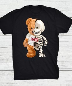 Tee Hello Bear Toy Half Skeleton Wildlife Animal Grizzly Shirt AA