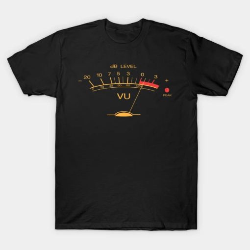 Volume VU Meter Vintage Audio Engineer Recording Studio Gear Head Musician Guitar Shirt T-Shirt AA