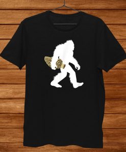 Bigfoot With Morel Mushroom Shirt Sasquatch Fungi Shirt AA