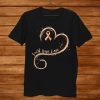 Faith Hope Love Peach Ribbon Endometrial Cancer Awareness Shirt AA