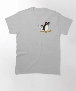 Angry Pingu waving penguin Cute Tshirt thd