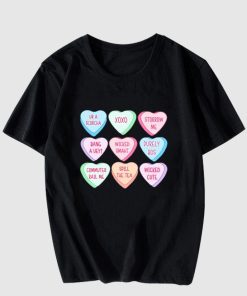 Official Boston candy hearts valentine's day spill the tea T Shirt