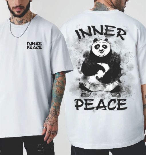 Inner Peace Panda T Shirt TWOSIDE